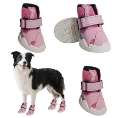Durable Dog Shoes with Microfiber and Rubber Soles